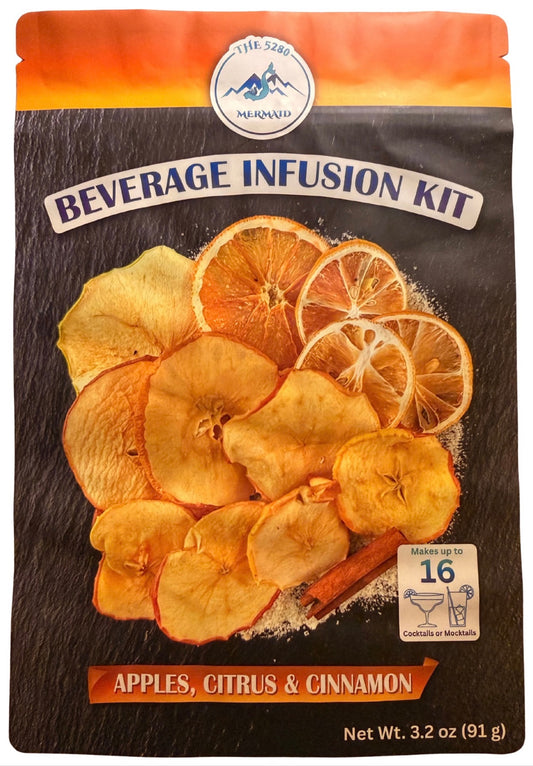 Apples, Citrus & Cinnamon Beverage Infusion Kit; Add Vodka or Rum.