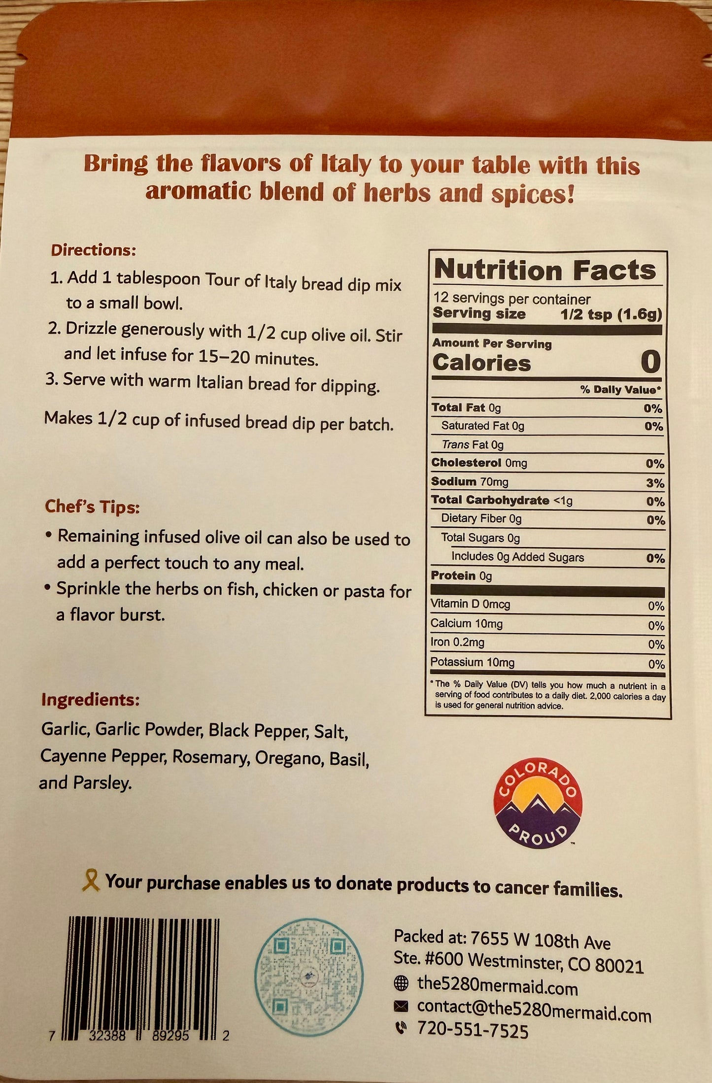 Seasonings For Every Season: Tour of Italy Bread Dipping Mix