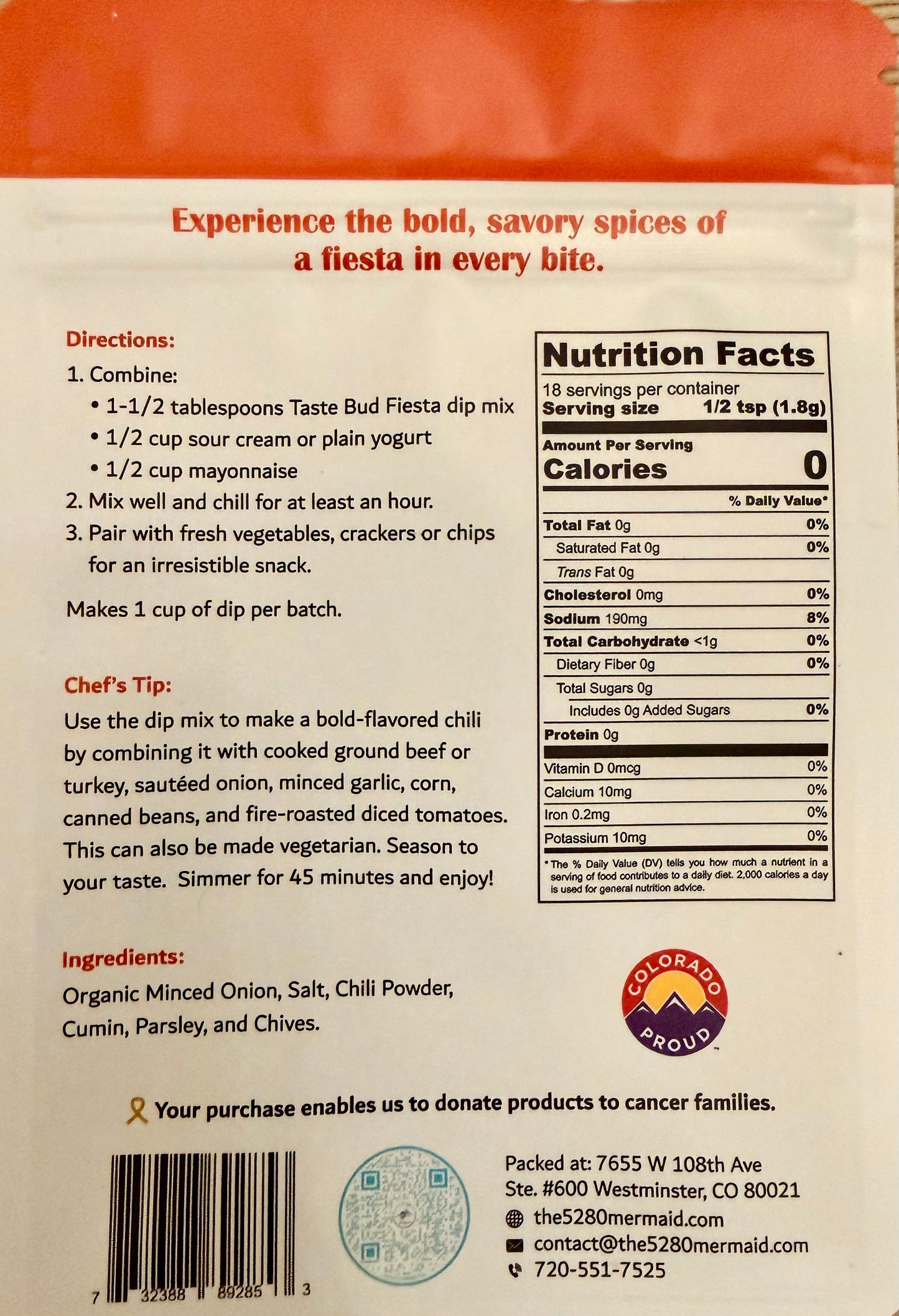 Seasonings For Every Season: Taste Bud Fiesta Dip Mix