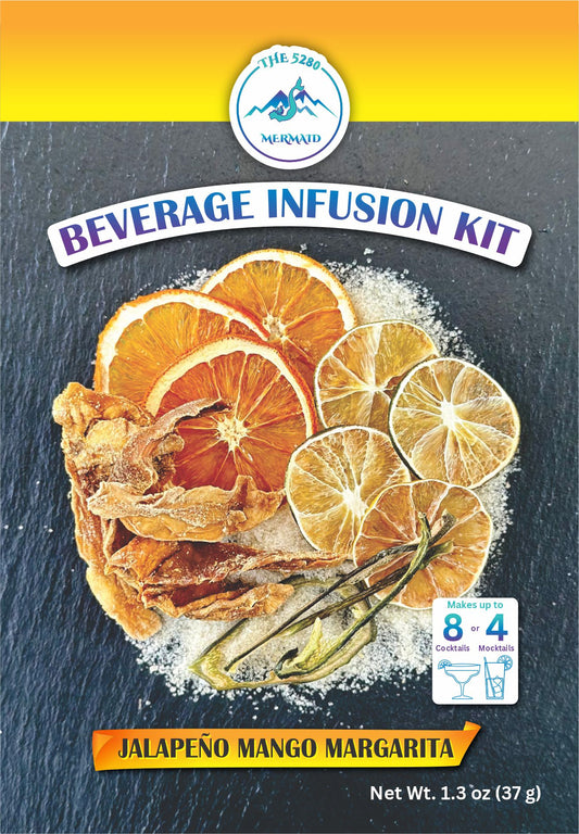 Jalapeno Mango Margarita Beverage Infusion Kit MINI; Add Tequila, Vodka, or Gin
