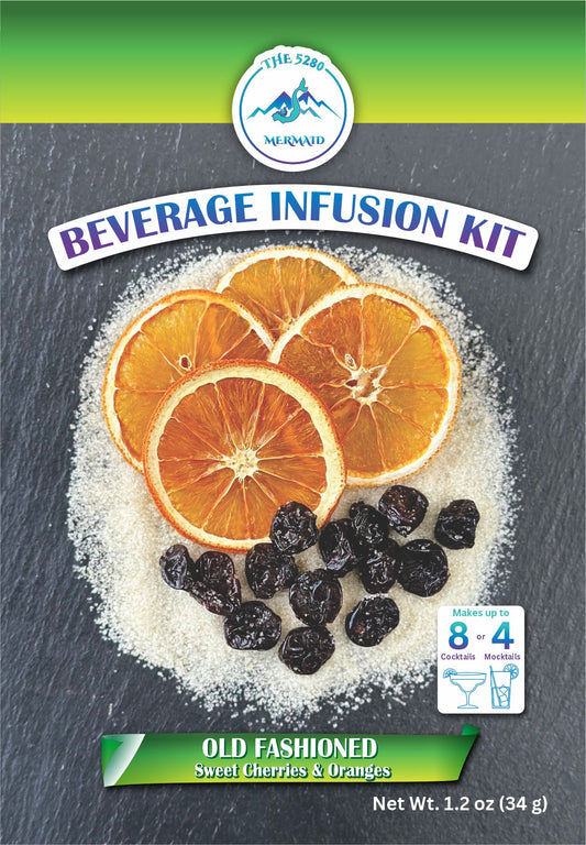 "Old Fashioned" Sweet Cherries & Orange Beverage Infusion Kit MINI; Add Bourbon, Rum or Whiskey