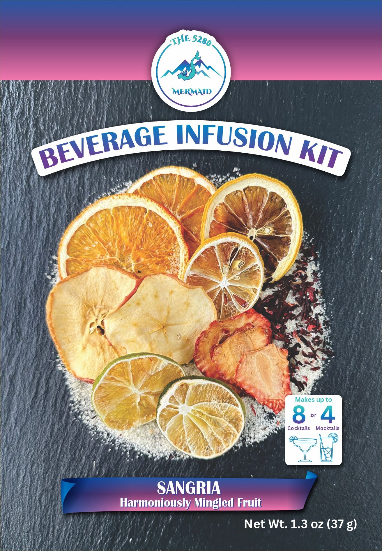 "Sangria" Harmoniously Mingled Fruit Beverage Infusion Kit MINI; Vodka, Rum, Red Wine, Brandy or Gin