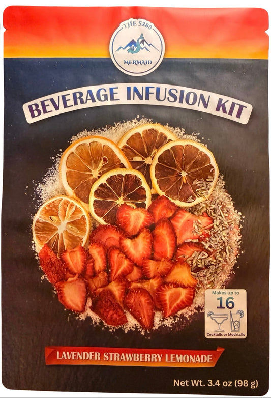 Lavender Strawberry Lemonade Beverage Infusion Kit; Mocktail or add Vodka, Rum or Gin