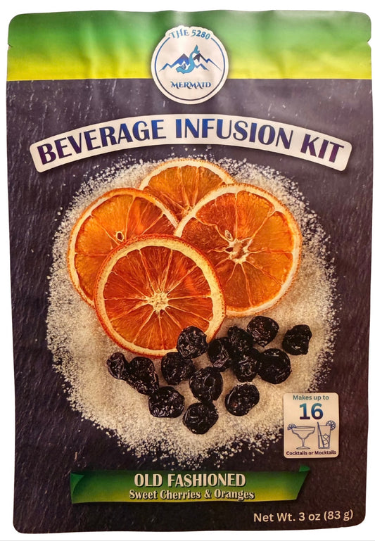 "Old Fashioned" Sweet Cherries & Orange Beverage Infusion Kit; Add Vodka, Rum or Whiskey
