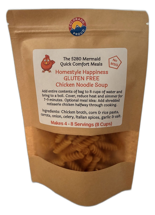 No MSG Chicken Noodle soup mix package from The 5280 Mermaid