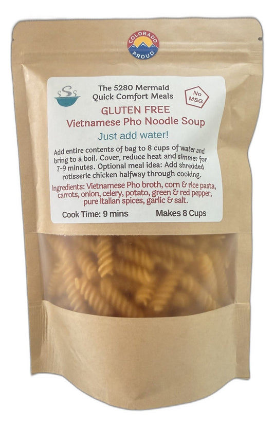 No MSG Vietnamese Pho Noodle soup mix package from The 5280 Mermaid