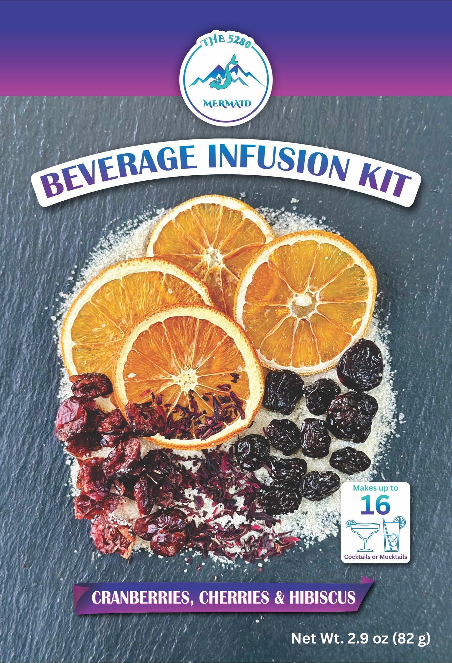 Cranberry, Cherry, Hibiscus Beverage Infusion Kit; Vodka or Rum.