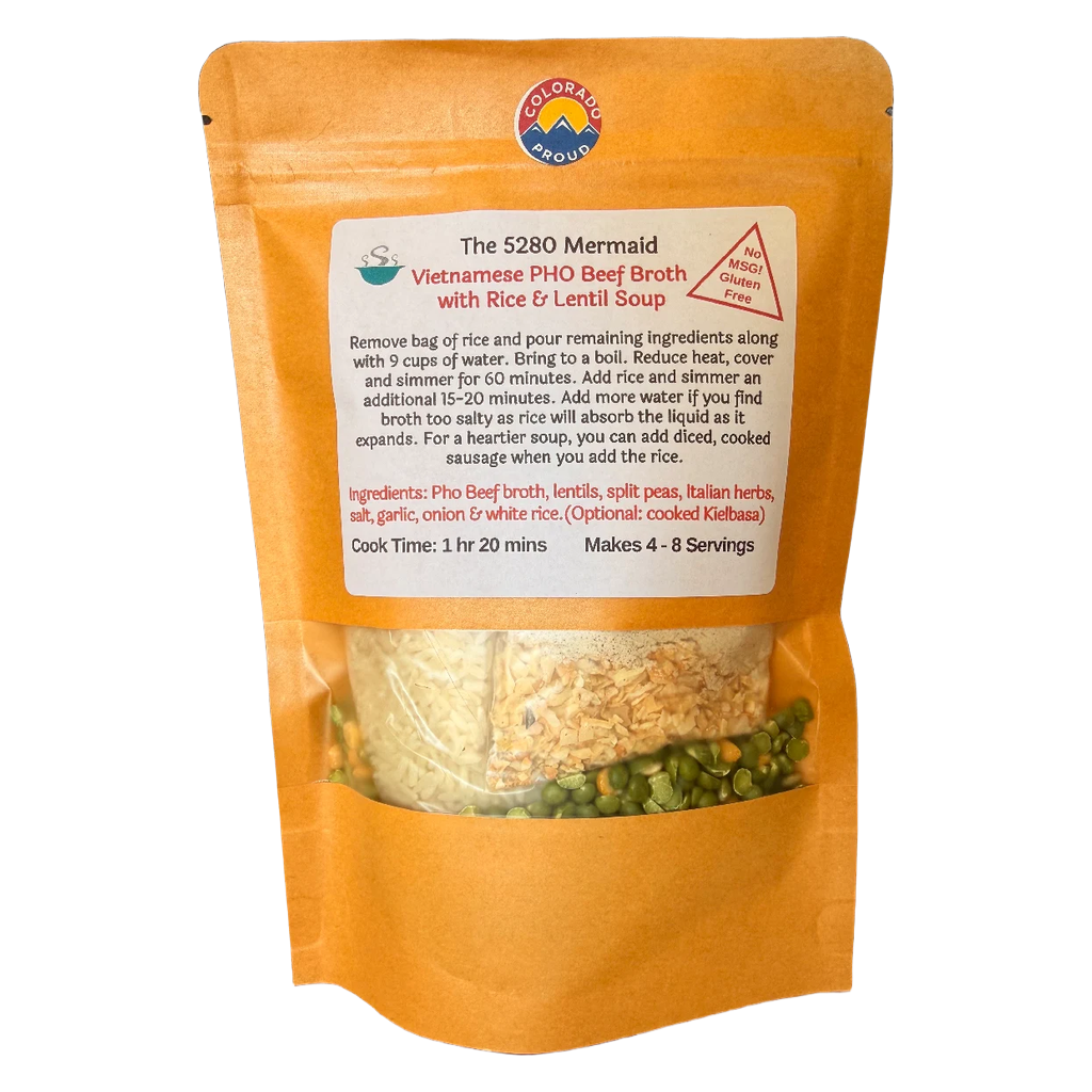 Vietnamese PHO Beef Broth with Rice & Lentil Soup