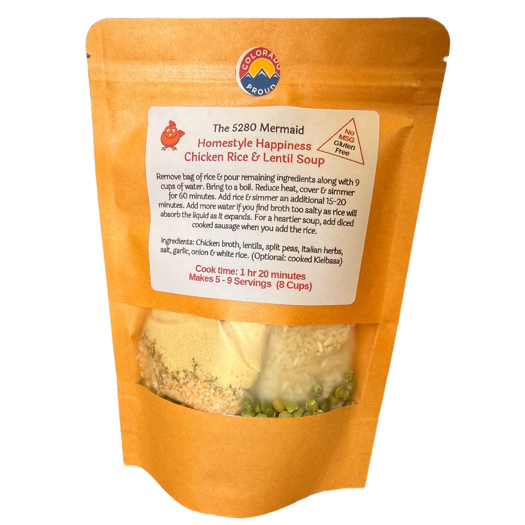 Chicken Broth with Rice & Lentil Soup
