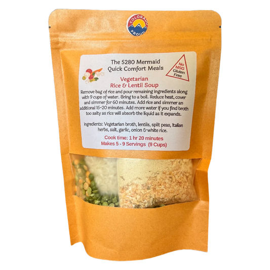 Vegetarian Broth with Rice & Lentil Soup