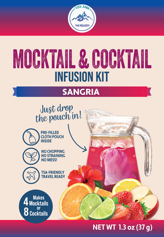 "Sangria" Harmoniously Mingled Fruit Beverage Infusion Kit MINI; Vodka, Rum, Red Wine, Brandy or Gin