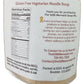 Gluten Free Vegetarian Noodle Soup back label with ingredients and nutrition