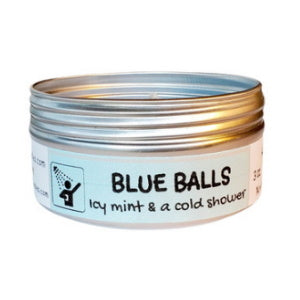 Blue Balls Icy Mint and Cold Shower Travel Candle