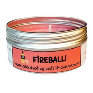 Fireball! Non-Alcoholics Call it Cinammon Travel Candle