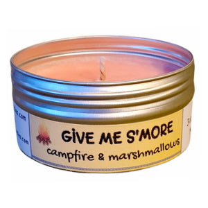 Give Me S'more! Campfire and toasted marshmellow Travel Candle