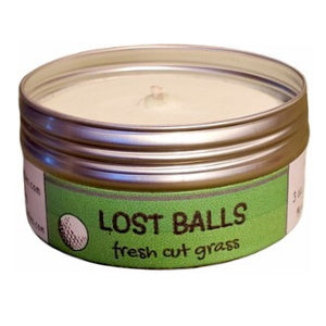 LOST BALLS Fresh Cut Grass Travel Candle