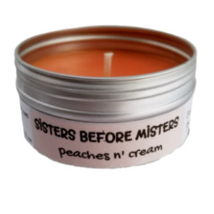 Sisters Before Misters Peaches N' Cream Travel Candle