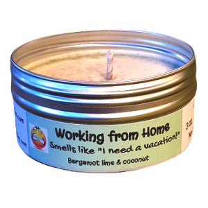 Working From Home - Bergamot lime & Coconut Travel Candle